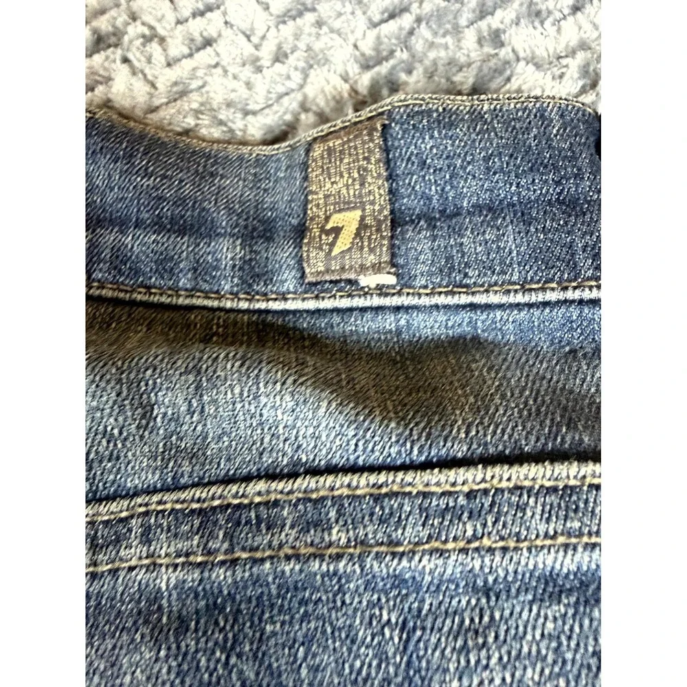 7 For All Mankind Austyn‎ Straight Leg Jeans Mens 33 Blue Denim Cotton Mid Rise